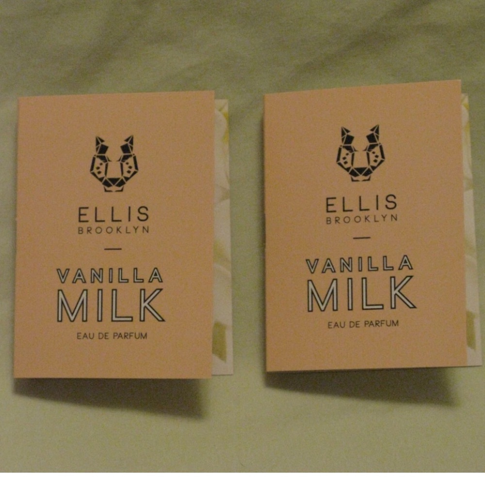 ELLIS BROOKLYN Vanilla Milk Samples (2) .05 fl oz ea. NEW ON CARD